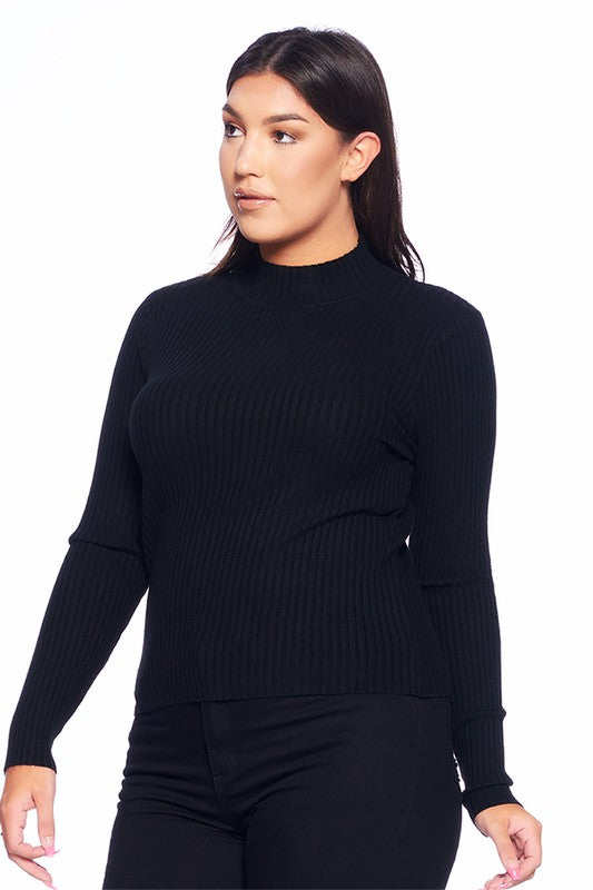 Whitney Long Sleeve Top-Black Curve