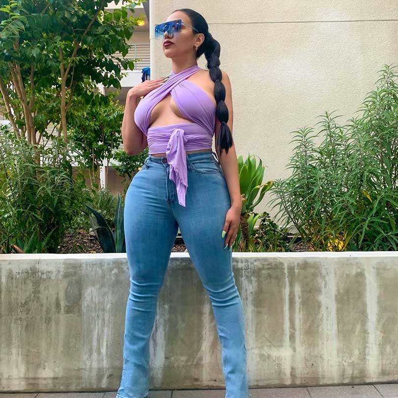 Lola Wrap Top-Lilac