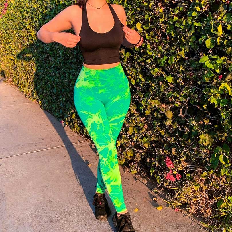 Marble Leggings-Green