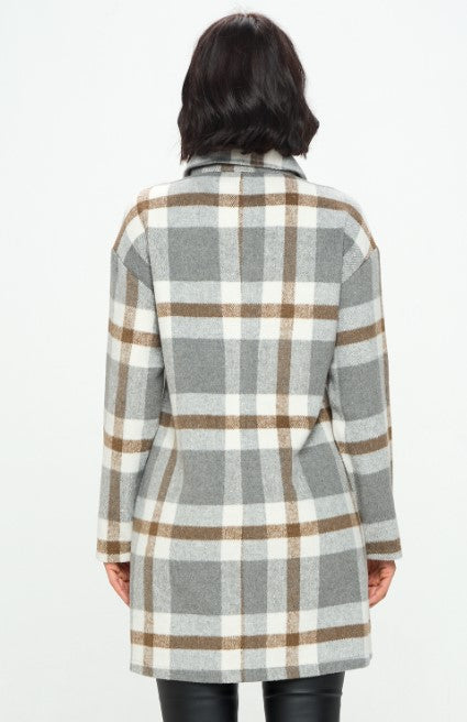 Gray Plaid Coat