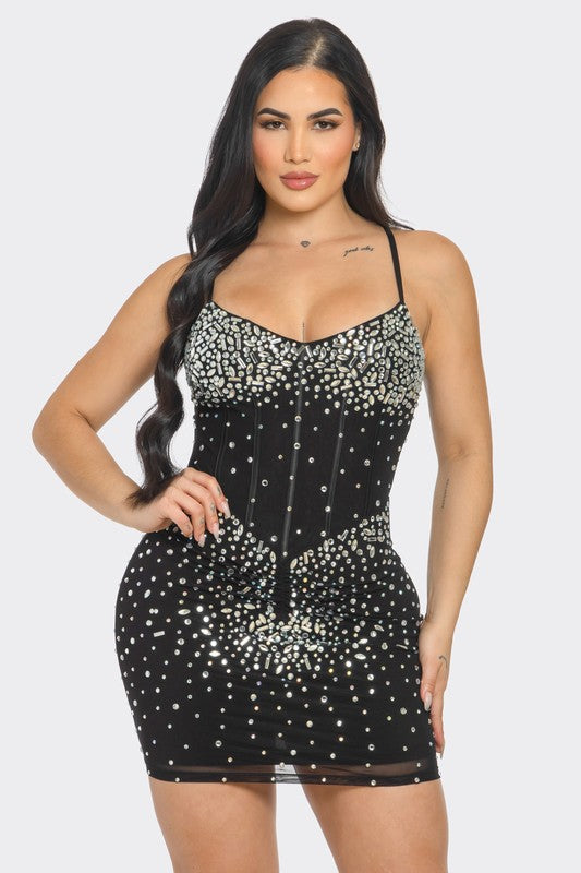 Stacy Rhinestone Dress